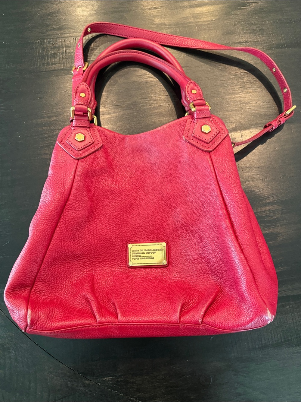 Marc by Marc Jacobs Red Pebbled Leather Tote